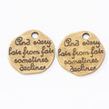 Zinc Alloy Round Tag Charm Pendant No.800358 for DIY Necklace Bracelet Jewelry Making view 4