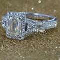 Classic Women Copper Plated Zircon Proposal Ring, European American Cross Border Jewelry view 5