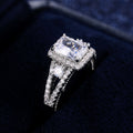 Classic Women Copper Plated Zircon Proposal Ring, European American Cross Border Jewelry view 2