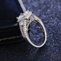Classic Women Copper Plated Zircon Proposal Ring, European American Cross Border Jewelry view 4
