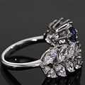 Micro Pave Cubic Zirconia Floral Carved Flower Ring For Women, European Fashion Jewelry view 3