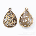 Zinc Alloy Teardrop Charm Pendant No.696801 for DIY Necklace Bracelet Jewelry Making view 3
