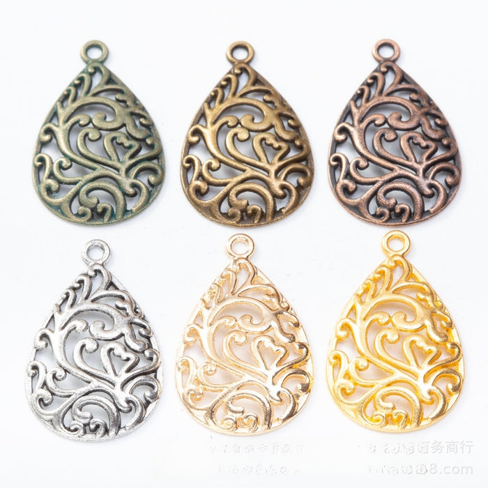 Zinc Alloy Teardrop Charm Pendant No.696801 for DIY Necklace Bracelet Jewelry Making