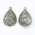 Zinc Alloy Teardrop Charm Pendant No.696801 for DIY Necklace Bracelet Jewelry Making view 4