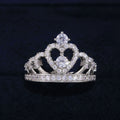 Classic Women's Crown Cubic Zirconia Wedding Ring European Style Bridal Finger Jewelry view 2