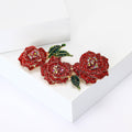 Alloy Rhinestone Flower Brooch For Elegant Clothing And Collar Decoration view 3