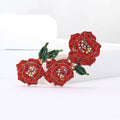 Alloy Rhinestone Flower Brooch For Elegant Clothing And Collar Decoration view 2