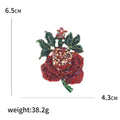 Alloy Rhinestone Rose Brooch Pin For Scarves And Lapels view 5