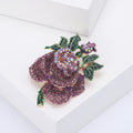 Alloy Rhinestone Rose Brooch Pin For Scarves And Lapels view 4