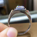 Luxury Men's Zircon Ring, European American Fashion Engagement Wedding Jewelry Accessories view 4