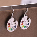 Creative Palette Drop Earrings For Women Fashion Student Jewelry Accessories view 3