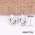 Creative Palette Drop Earrings For Women Fashion Student Jewelry Accessories view 5