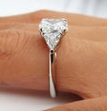 Creative Classic Four Prong White Square Zircon Ring, Large Stone Fashion Jewelry view 3