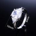 Creative Classic Four Prong White Square Zircon Ring, Large Stone Fashion Jewelry view 5
