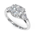 Creative Classic Four Prong White Square Zircon Ring, Large Stone Fashion Jewelry view 4