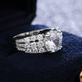 European American Fashion Sparkling Round Zircon Ring For Women Jewelry view 4