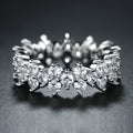 Women's Full Pave Cubic Zirconia Index Finger Ring, Everyday Versatile Fashion Jewelry view 1