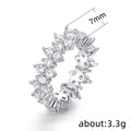 Women's Full Pave Cubic Zirconia Index Finger Ring, Everyday Versatile Fashion Jewelry view 4