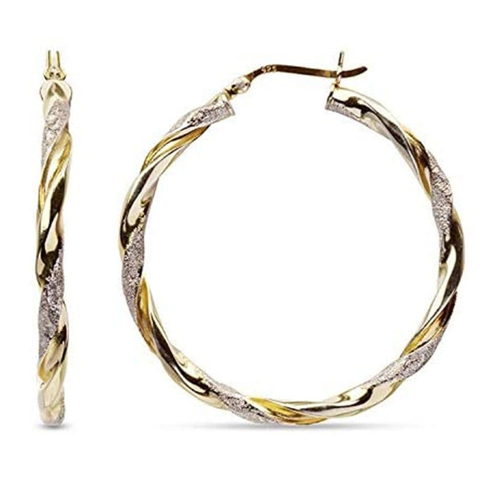 Exaggerated Simple Gold Color Women's Copper Earrings, European Fashion Large Ear Jewelry