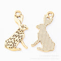 Zinc Alloy Rabbit Charm Pendant No.748602 for DIY Necklace Bracelet Jewelry Making view 2