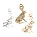 Zinc Alloy Rabbit Charm Pendant No.748602 for DIY Necklace Bracelet Jewelry Making view 5