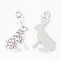 Zinc Alloy Rabbit Charm Pendant No.748602 for DIY Necklace Bracelet Jewelry Making view 4