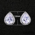 Delicate Teardrop Cubic Zirconia Dangle Earrings For Women, European Style Jewelry view 5