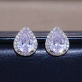 Delicate Teardrop Cubic Zirconia Dangle Earrings For Women, European Style Jewelry view 2