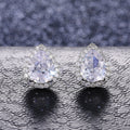 Delicate Teardrop Cubic Zirconia Dangle Earrings For Women, European Style Jewelry view 4