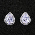 Delicate Teardrop Cubic Zirconia Dangle Earrings For Women, European Style Jewelry view 1