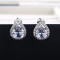 Delicate Teardrop Cubic Zirconia Dangle Earrings For Women, European Style Jewelry view 3