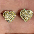 Fashion OL Micro Pave Zircon Heart Stud Earrings For Women Wedding Anniversary Gift Jewelry view 4