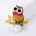 Enamel Alloy Cartoon Owl Brooch For Women's Clothing Accessories view 2