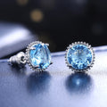 Fashion Hollow Square Round Cubic Zirconia Stud Earrings For Women, Elegant Jewelry view 2