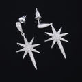 Elegant Starburst Cubic Zirconia Stud Earrings For Women, Korean Japanese Fashion Ear Jewelry view 3