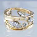 Creative Geometric Interwoven Line Gold Color Ring With Cubic Zirconia Fashion Jewelry view 2