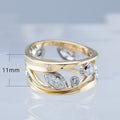 Creative Geometric Interwoven Line Gold Color Ring With Cubic Zirconia Fashion Jewelry view 4