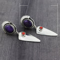 Vintage Faux Turquoise Women's Stud Earrings, Ethnic Style Personality Ear Jewelry view 5