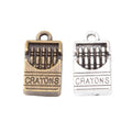 Zinc Alloy Crayon Charm Pendant for DIY Necklace Bracelet Jewelry Making view 2