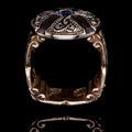 Vintage Punk Cross Flower Men's Ring, European Noble Style Finger Jewelry view 4