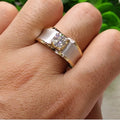 Silver Plated Womens Zircon Engagement Wedding Ring With Rhinestone Jewelry view 4