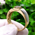 Silver Plated Womens Zircon Engagement Wedding Ring With Rhinestone Jewelry view 3
