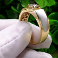 Silver Plated Womens Zircon Engagement Wedding Ring With Rhinestone Jewelry view 2