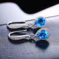 Fashion Blue Teardrop Dangle Earrings For Women Elegant Versatile Drop Ear Jewelry view 4