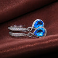 Fashion Blue Teardrop Dangle Earrings For Women Elegant Versatile Drop Ear Jewelry view 3