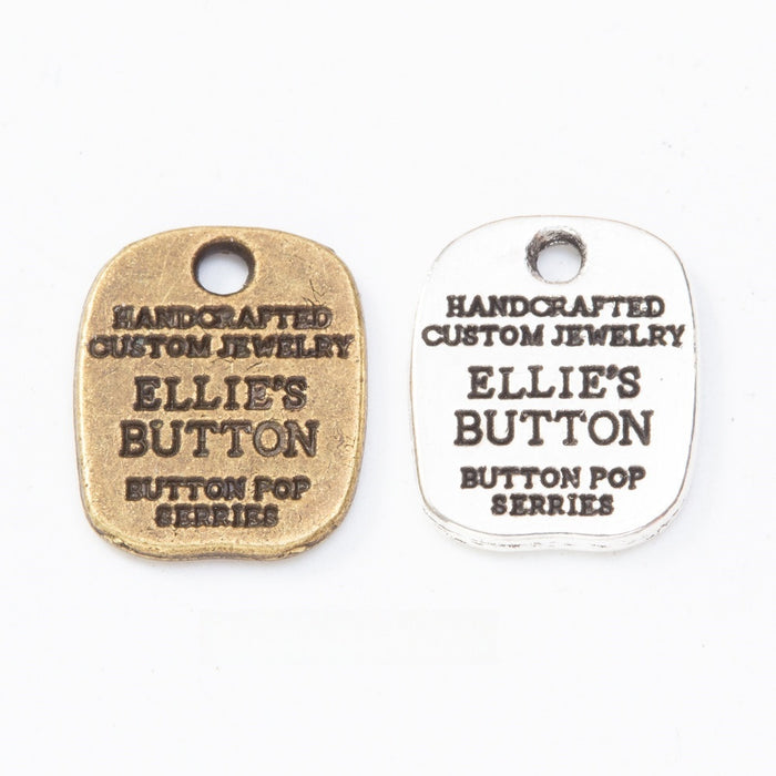 Zinc Alloy Word Tag Charm Pendant for DIY Necklace Bracelet Jewelry Making