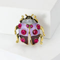 Alloy Rhinestone Beetle Brooch For Fashion Clothing Accessories view 2