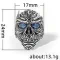 Bold Punk Skull Head Men's Ring, European Creative Statement Finger Jewelry view 4
