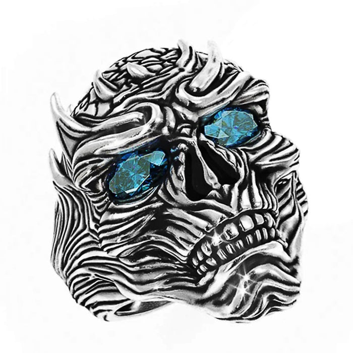 Bold Punk Skull Head Men's Ring, European Creative Statement Finger Jewelry