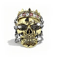 Bold Punk Men's Skull Head Ring, Street Rock Style Statement Jewelry Accessory view 1